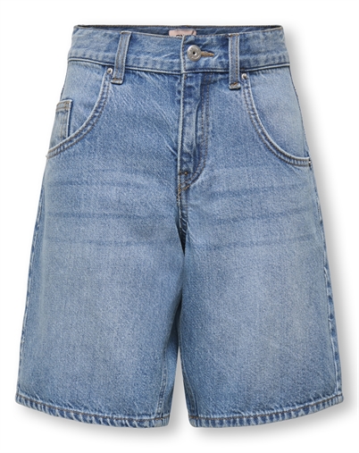Kids Only - KOGMate Loose Long Denim Shorts - Medium Blue Denim